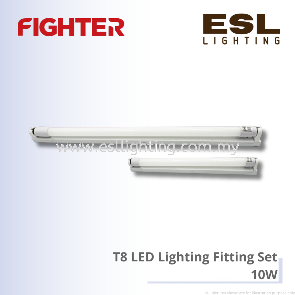 FIGHTER LED T8 Lighting Fitting Set 10W - T8-10W