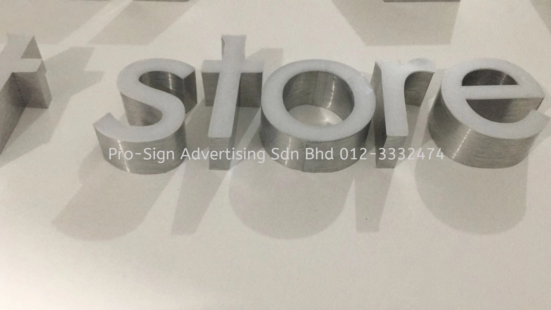 3D RIMLESS BOX UP LED FRONT LIT COUNTER SIGNAGE (HLA CONCEPT STORE, KLCC, 2020)