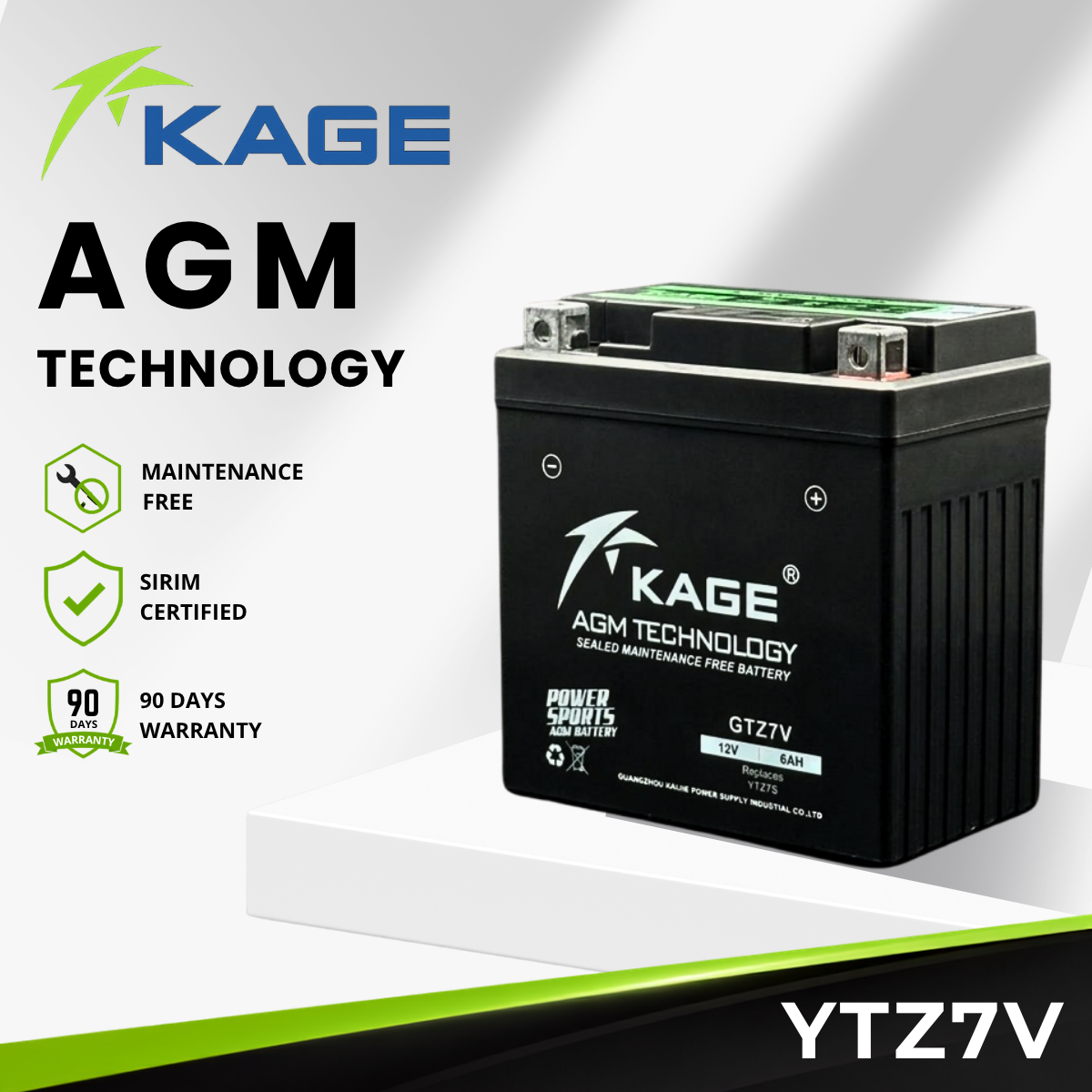 YTZ7V KAGE - Bateri RS150/RSX150/ADV150/ADV160/PCX125/PCX150/VARIO125/VARIO150