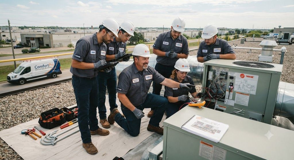 Industrial HVAC installation practical training