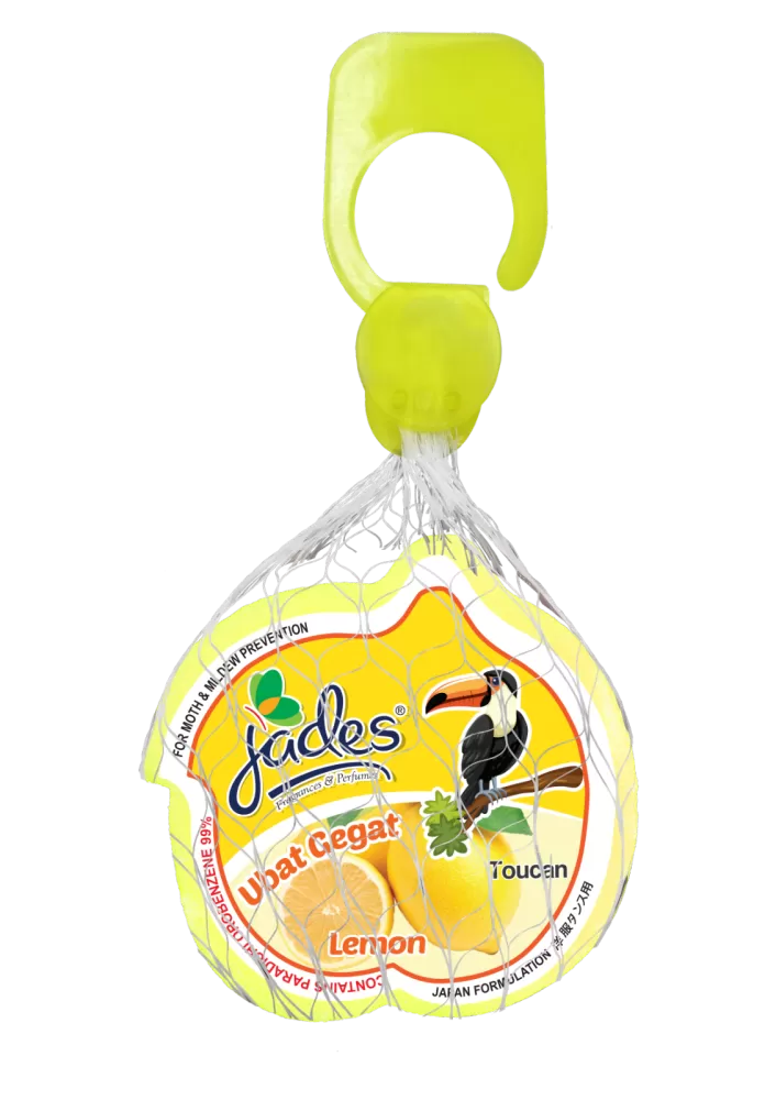 Jades Moth Repellent 115gm - Toucan (Lemon) (Mothballs / Ubat Gegat)