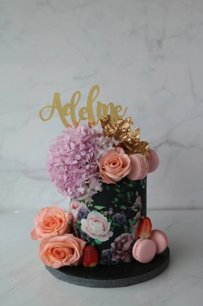 Flower Printing Cake