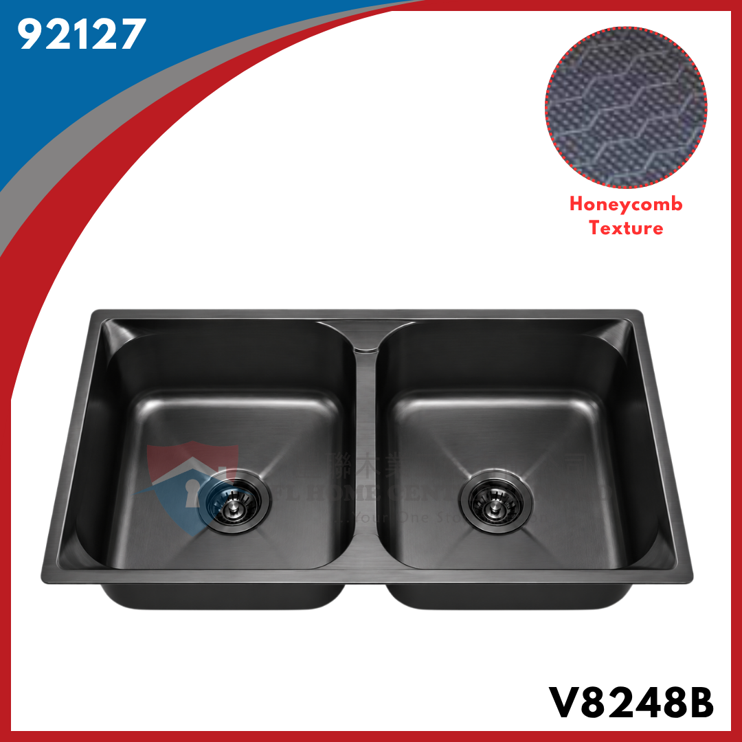SINKI V8248B Sinki Dwi Mangkuk Corak Honeycomb (TWINS)