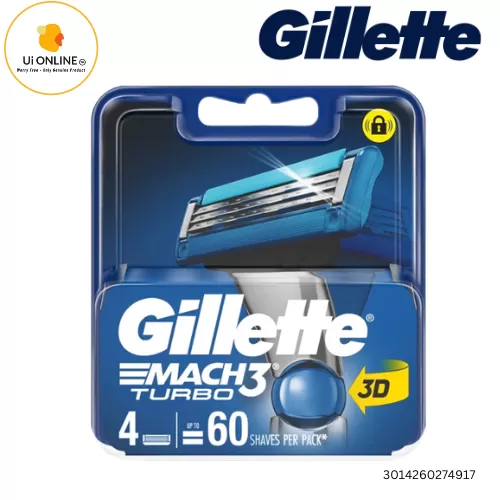 GILLETTE MACH 3 TURBO CARTRIDGE 4S *4917