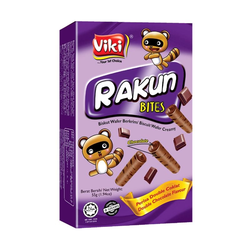 Rakun Bites 80g - Double Chocolate Flavour