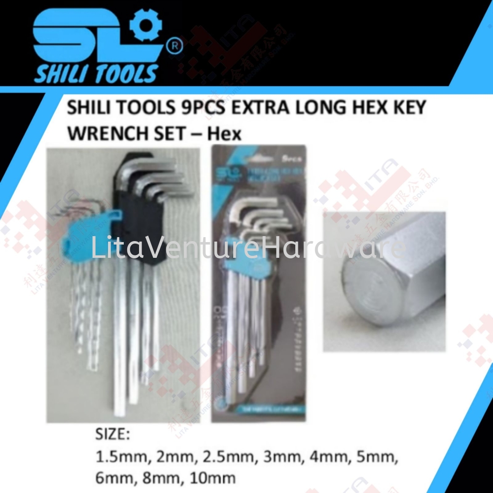 SHILI TOOLS BRAND EXTRA LONG HEX KEY WRENCH SET