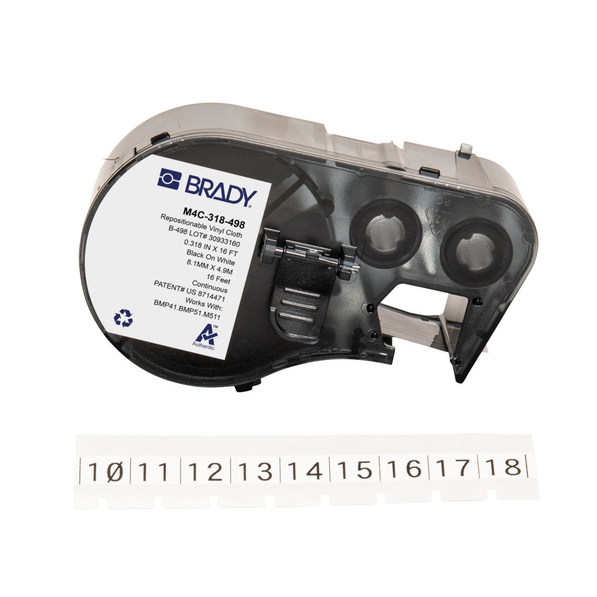 Repositionable Multi-Purpose Vinyl Cloth Terminal Block Labels with Ribbon for M4 M5 Printers