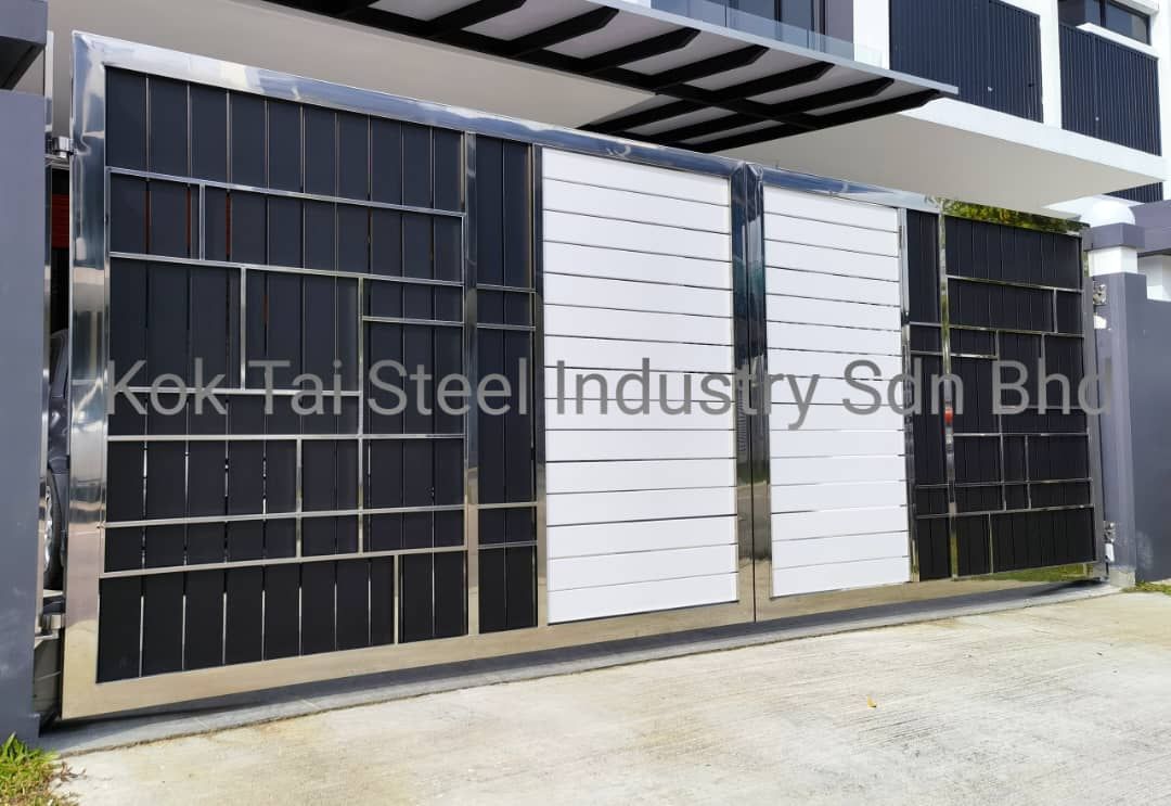 Kok Tai Stainless Steel 304 Door with High Quality Wood Plank