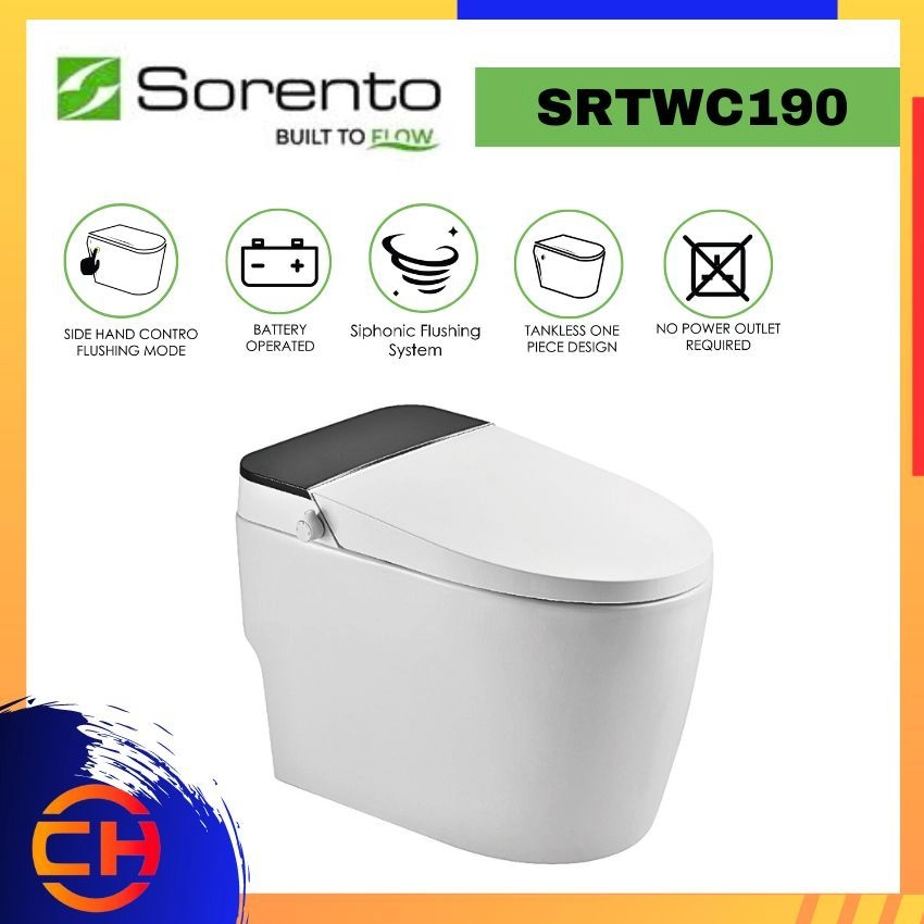 SORENTO TANKLESS WATER CLOSET SRTWC190 ( L680 x W405 x H480MM ) 