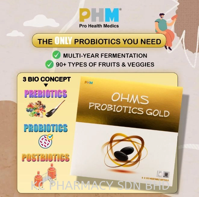 (HOT PRODUCT) PHM OHMS Probiotics Gold 60's