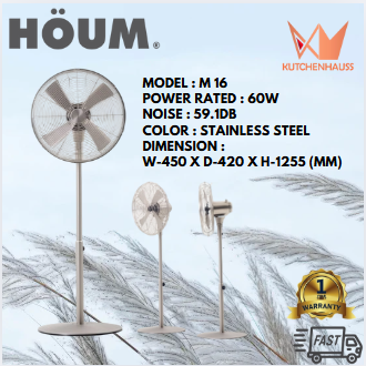 HOUM Stand Fan M 16 with AC Motor / KUTCHENHAUSS
