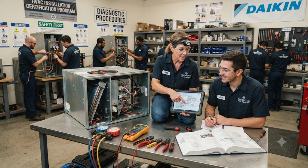 HVAC system installation certification program