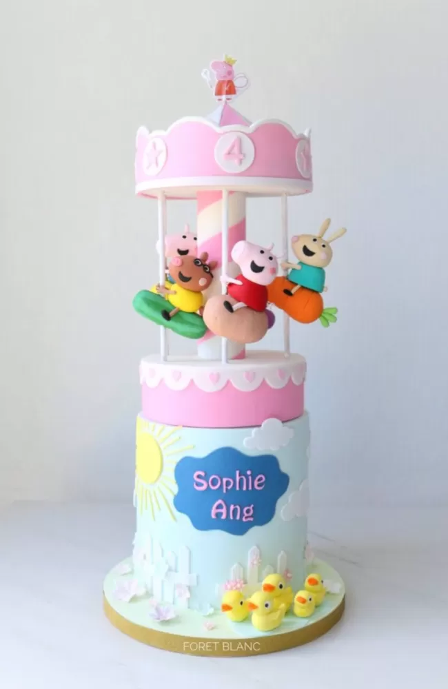 Peppa Pig Carousel Cake