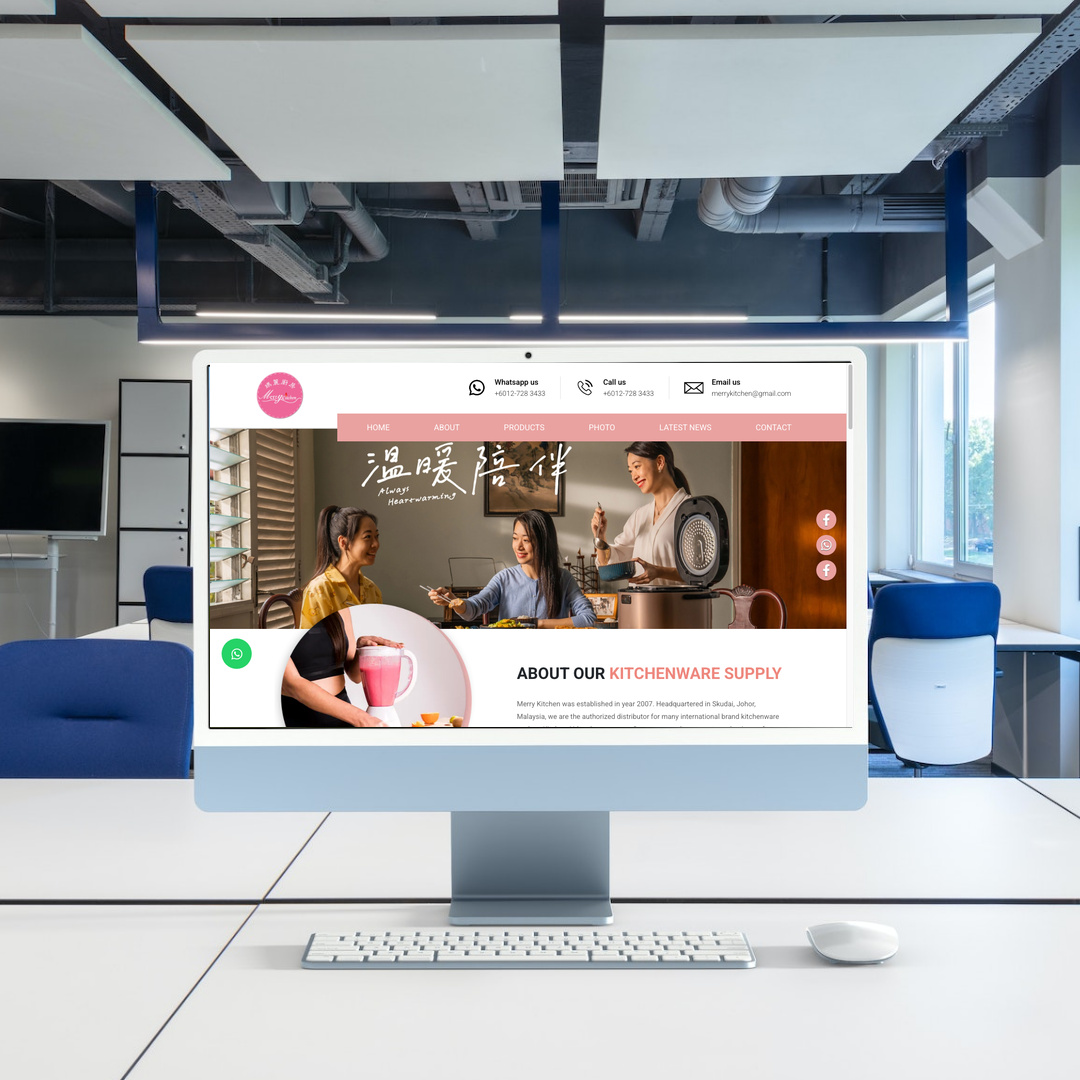 Kitchenware Supplier Website Design & SEO | Johor