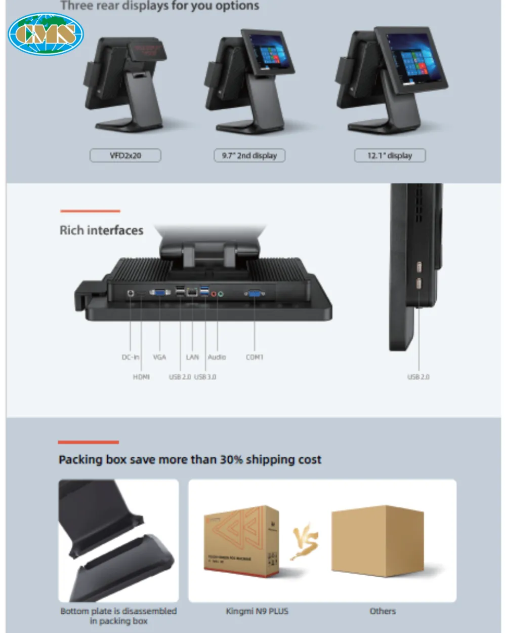 POSMAC N9 PLUS POS TERMINAL WITH TOUCH SCREEN MONITOR Penang, George ...