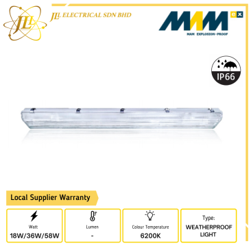 MAM MAMF02 SERIES AC186~240V IP66 6200K WEATHERPROOF LIGHT FITTING FOR FLUORESCENT LAMP [18W/36W/58W]