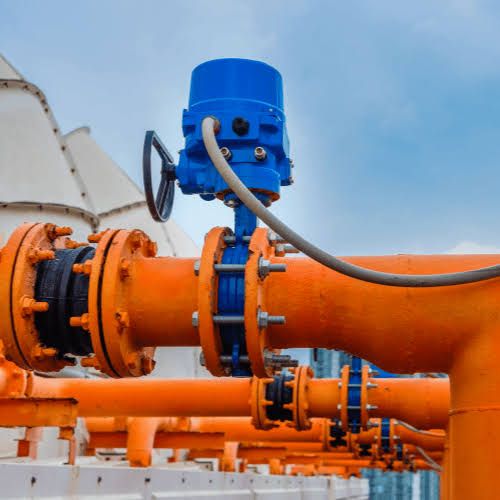 Chilled water valve and actuator setup