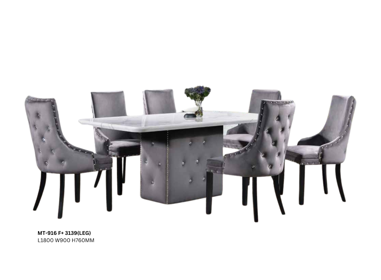 DINING SET (PLZ MT-916-F+3139 LEG)