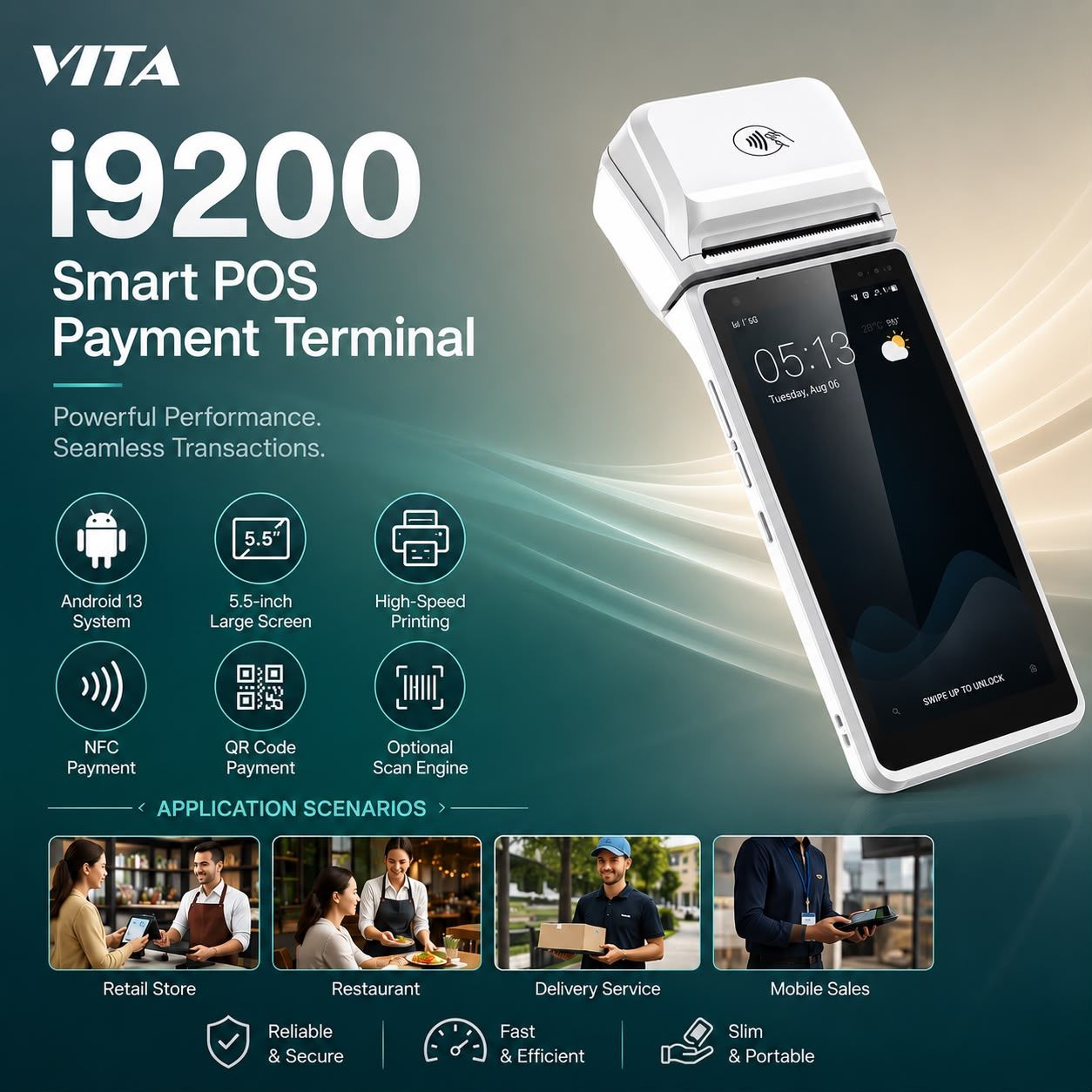 VT-i9200 SMART POS PAYMENT TERMINAL