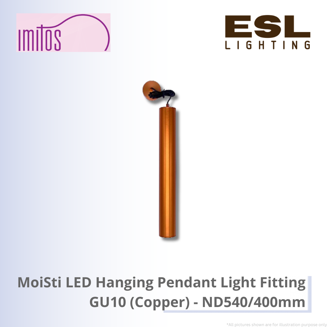 IMITOS MoiSti LED Hanging Pendant Light Fitting GU10 (Copper) - ND540/400mm