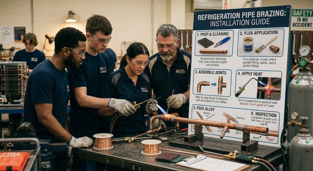 refrigeration system pipe brazing installation guide