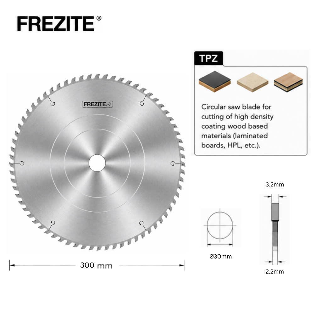 Frezite 12" X 72T X 30H TPZ TCT SAW BLADE