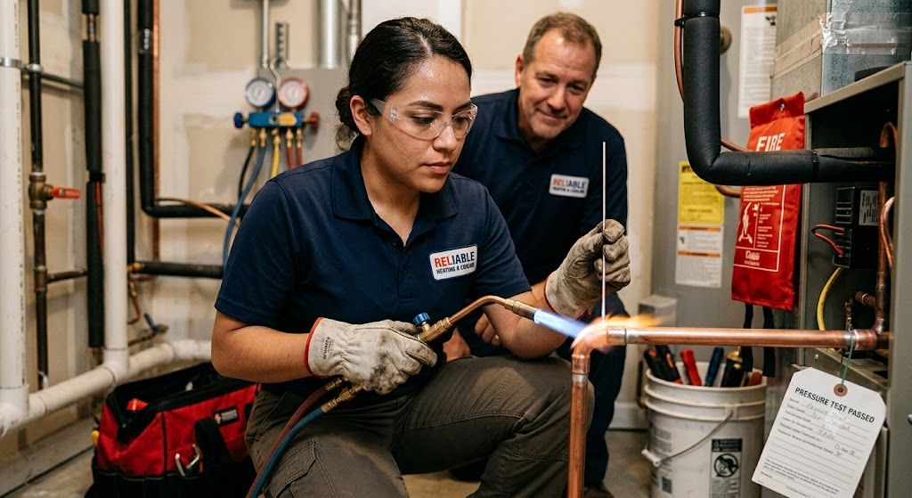 professional leak-free brazing HVAC skills