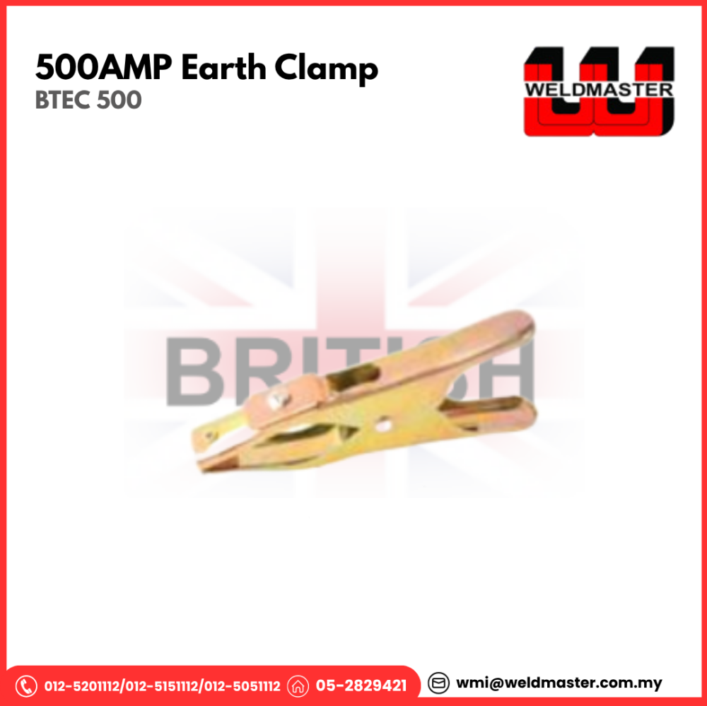 BRITISH 500AMP EARTH CLAMP (BTEC 500)