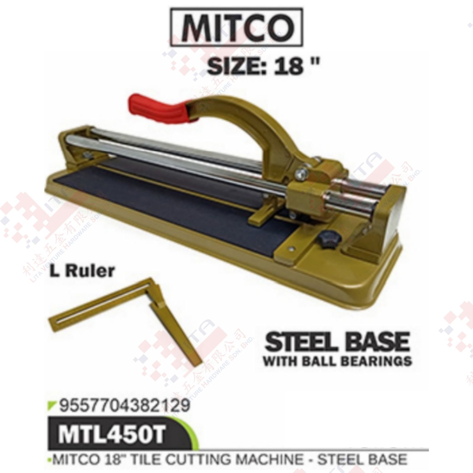 MITCO BRAND 18'' TILE CUTTING MACHINE (STEEL BASE) - MTL450T