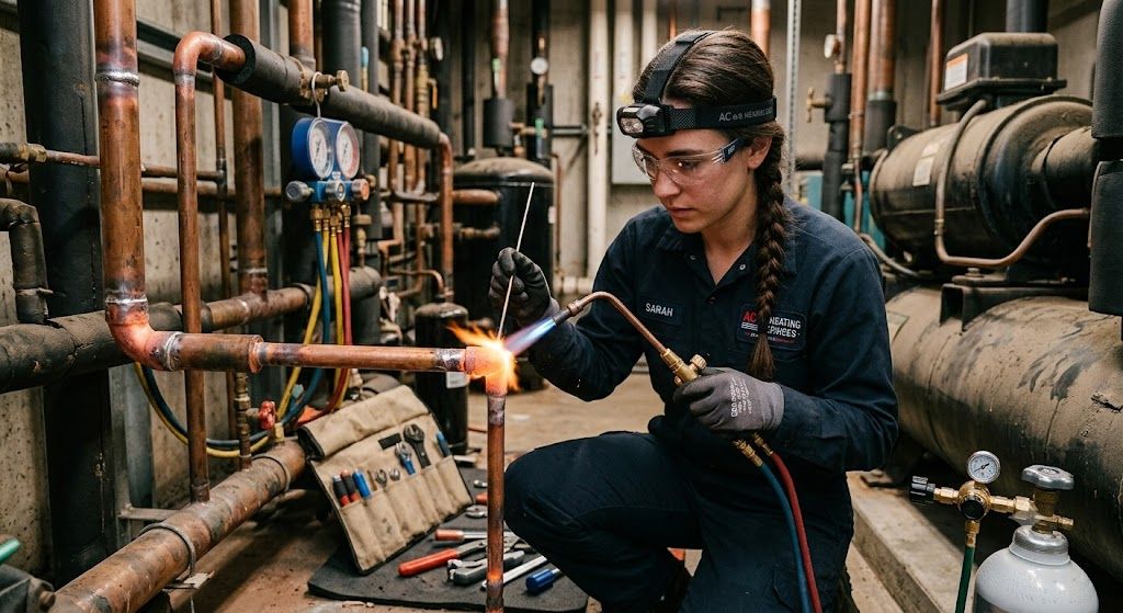refrigeration pipe joining silver brazing method
