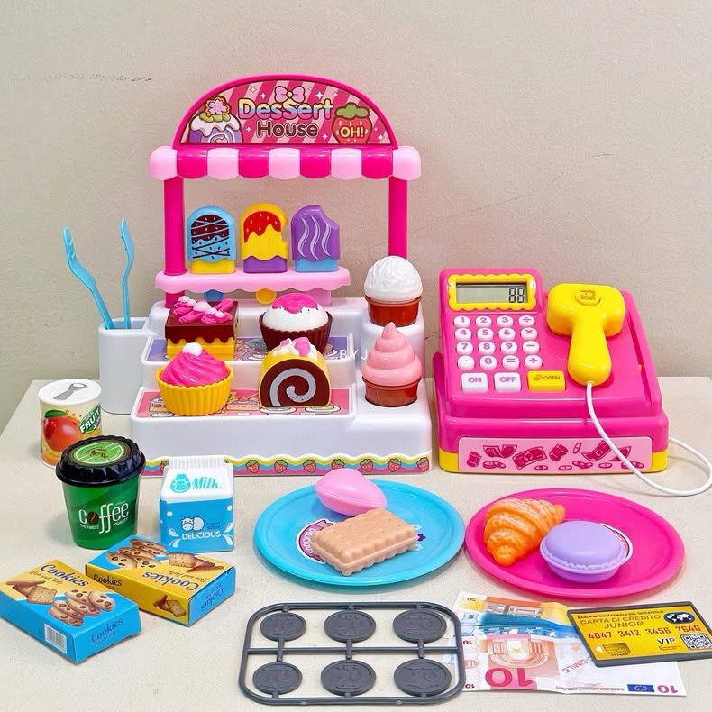 FiveStar Learning Fun Dessert House Cash Register Play Set