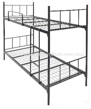 Hostel Furniture - MDB-2S-32B-L2 - Double Decker Metal Bed Frame (32mm)