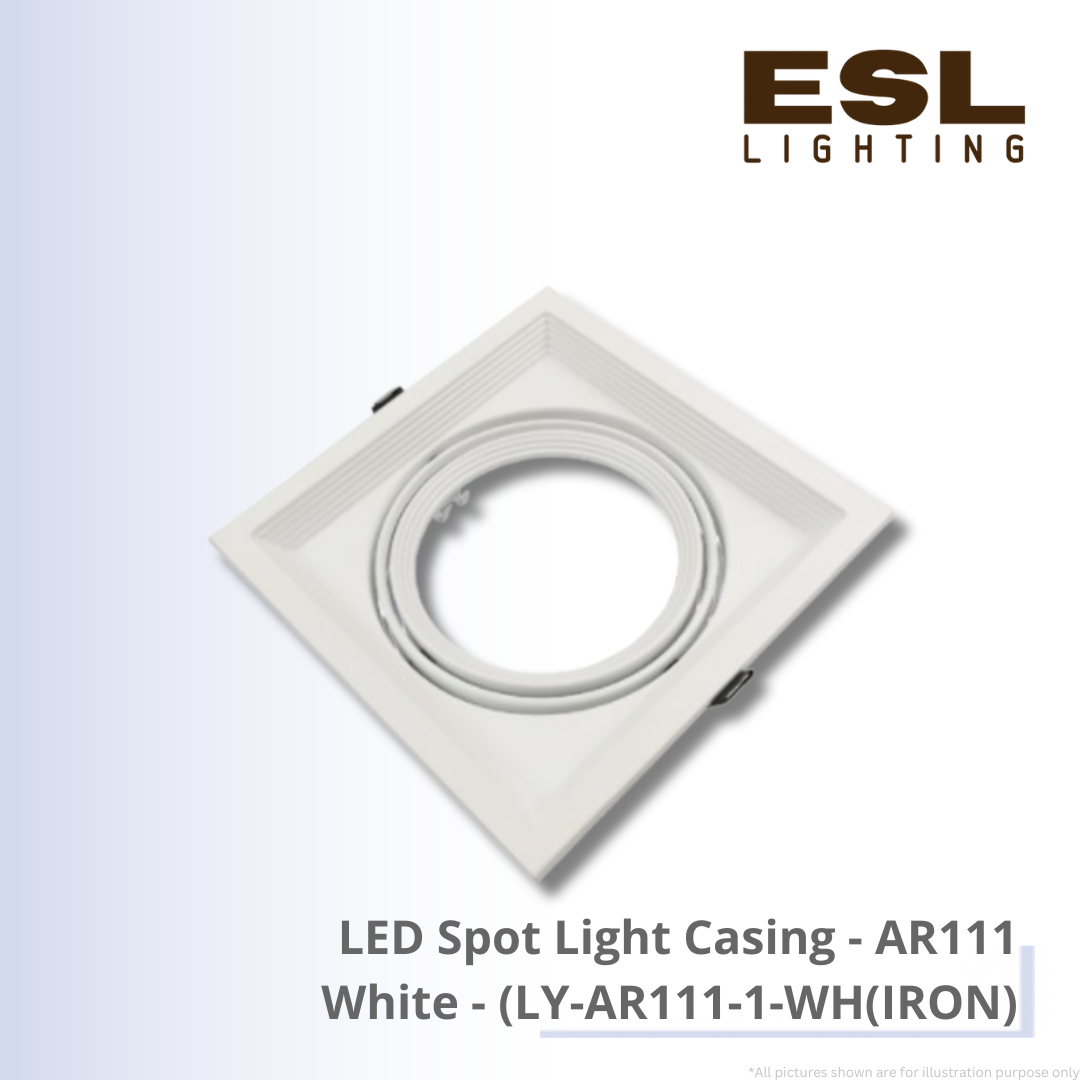 LED Spot Light Casing White - LY-AR111-1-WH(IRON)