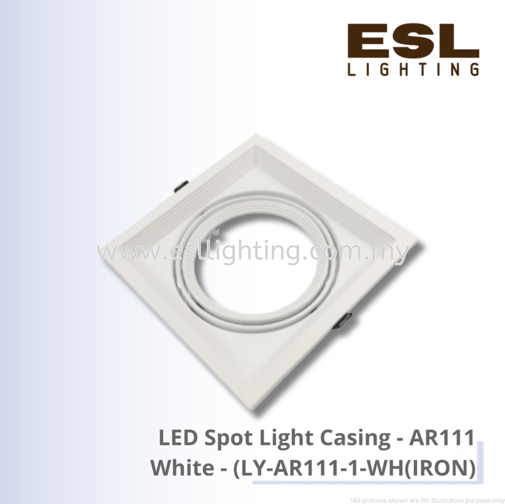 LED Spot Light Casing White - LY-AR111-1-WH(IRON)