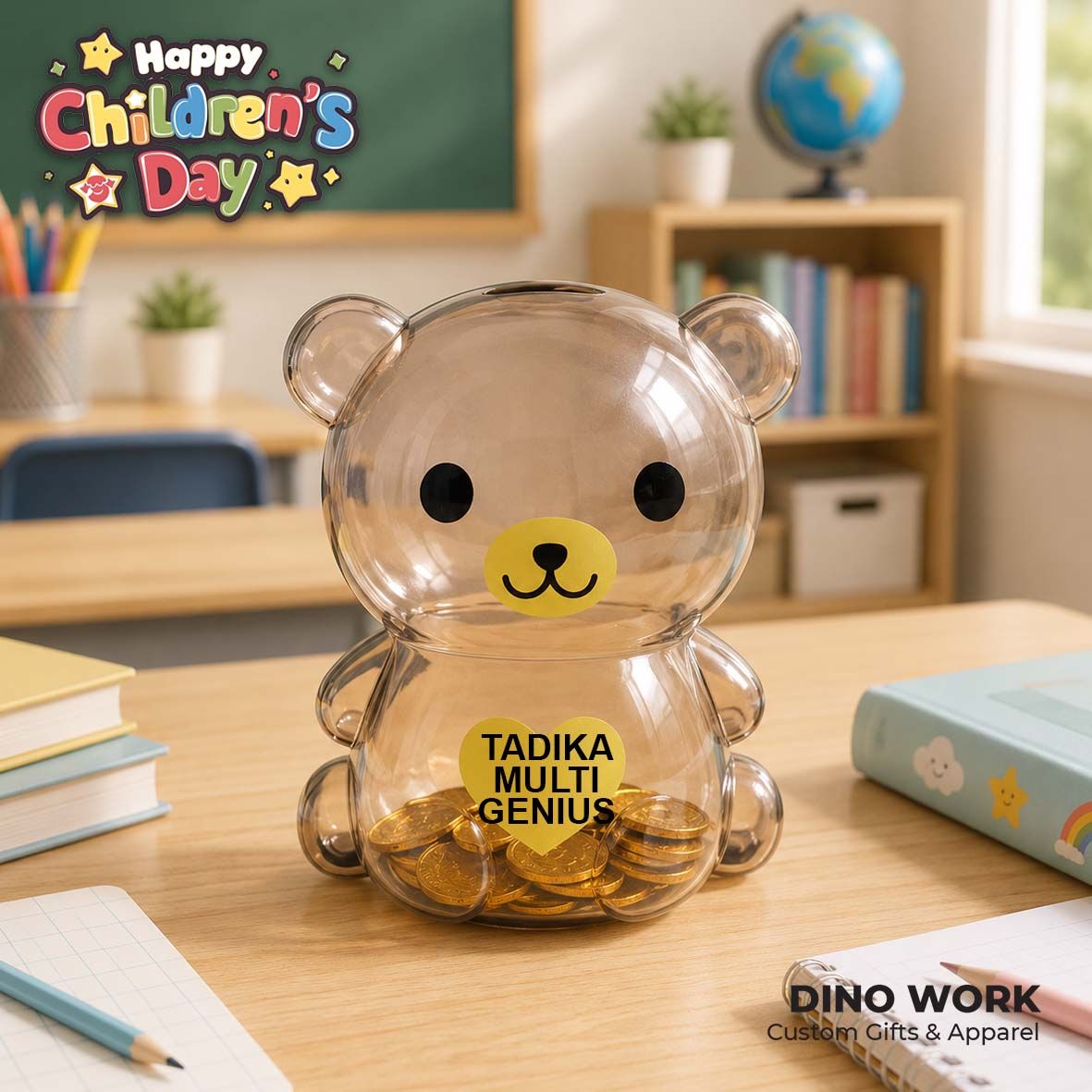 Custom Coin Bank (MOQ = 500pcs)