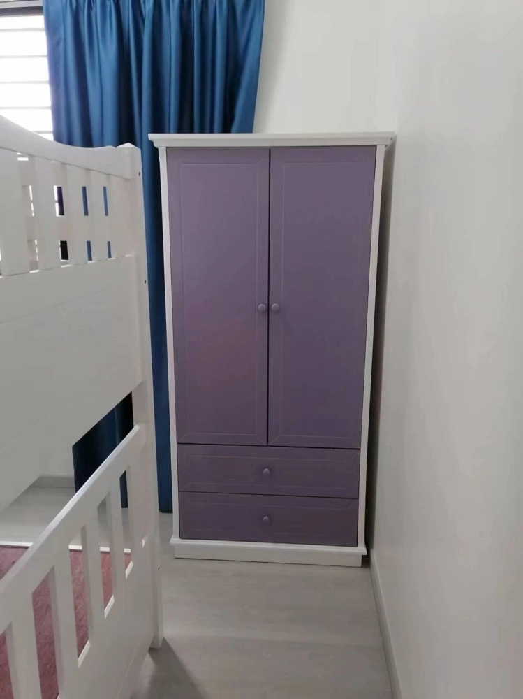 Solid Wood Double Decker Bunk Bed | Queen Double Decker | Super Single Bunk Bed | Solid Wood Wardrobe | Kids Children Room Furniture | Penang | Kl | Kedah | Ipoh | Lunas 