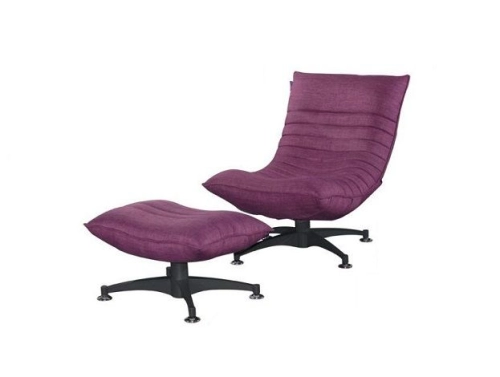 IRIS Recliner Relax-Chair With Pouf (Fabric) FG 6011-10 Purple
