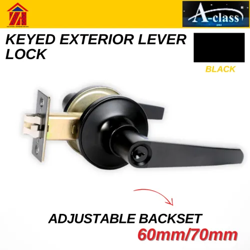 A-Class KEYED EXTERIOR LEVER LOCK BLACK