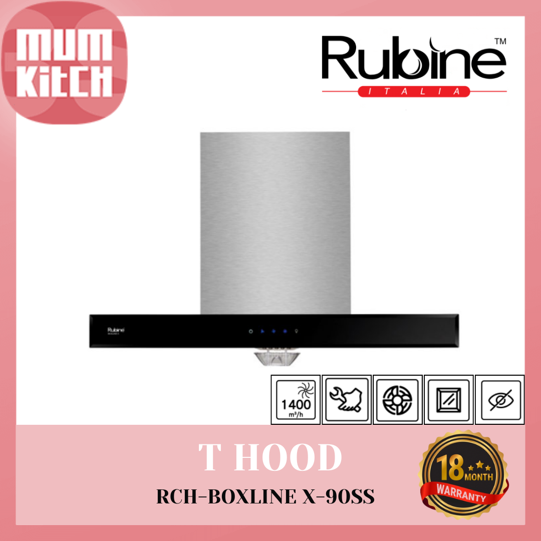 RUBINE Cooker Hood BOXLINE T Hood 1400m3/h (RCH-BOXLINE X-90SS)