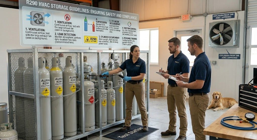 R290 storage guidelines HVAC