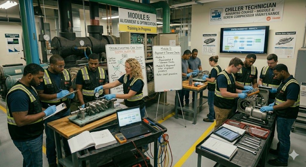Commercial screw chiller training