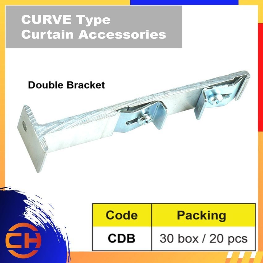 CURVE Curtain Double Wall Bracket
