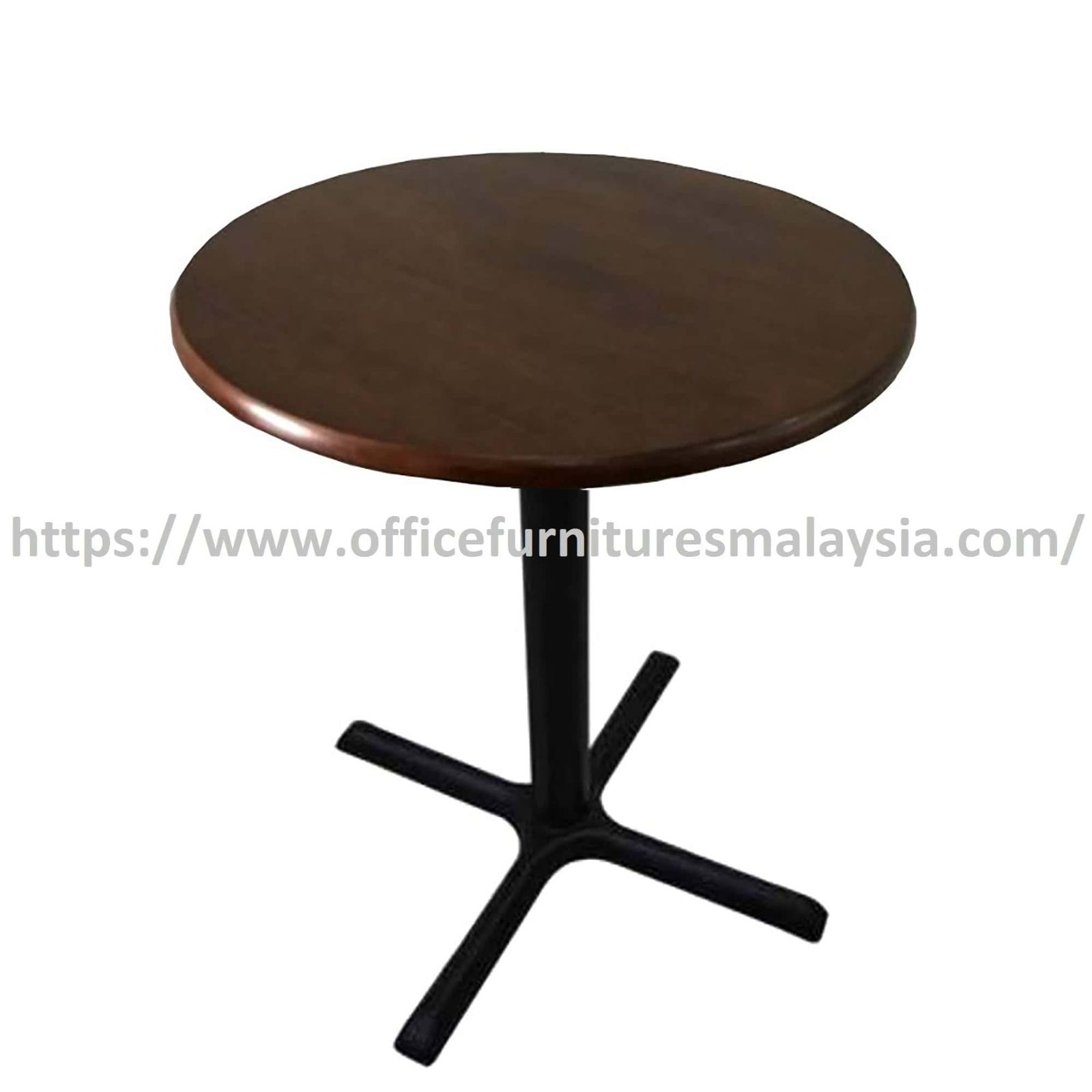 2 ft New Low Rubber-Wood Round Table with Mild Steel Leg OFSM25R6060LR