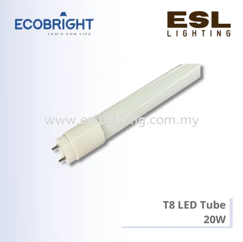 [DISCONTINUE] ECOBRIGHT T8 LED Tube 20W - 20WT8G [SIRIM] 4ft