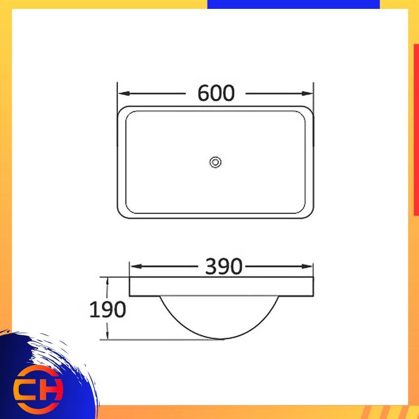 SORENTO UNDERMOUNT / UNDER COUNTER BASINS SRTWB1610 ( L600xW390xH190mm )