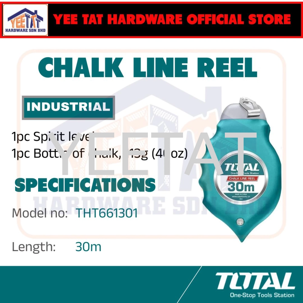 [ TOTAL ] THT661301 CHALK LINE REEL 30M