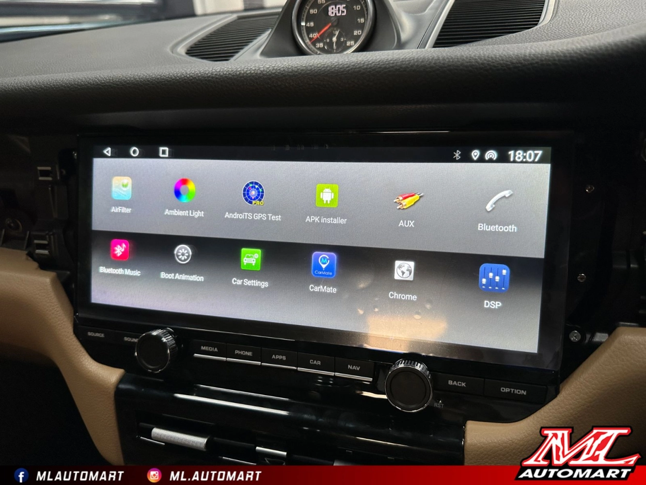 Porsche Macan 95B Horizontal Style Android Monitor (12.3") 