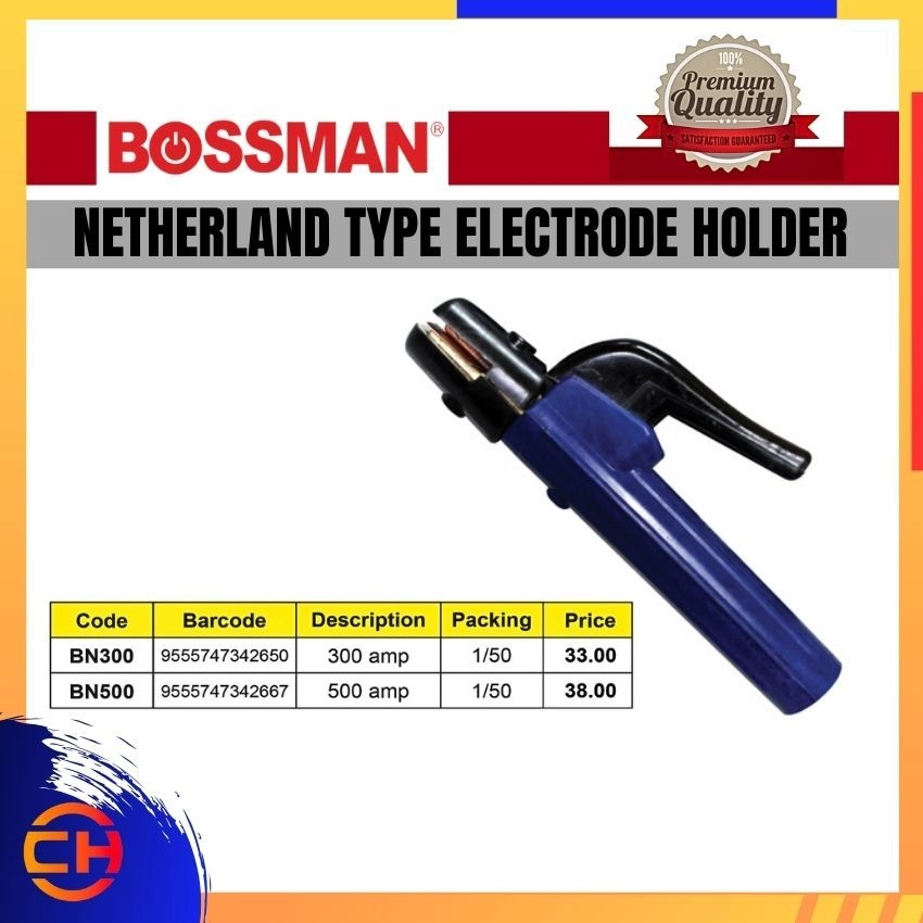 BOSSMAN ELECTRODE HOLDER BN300 / BN500 Netherland Type Electrode Holder 