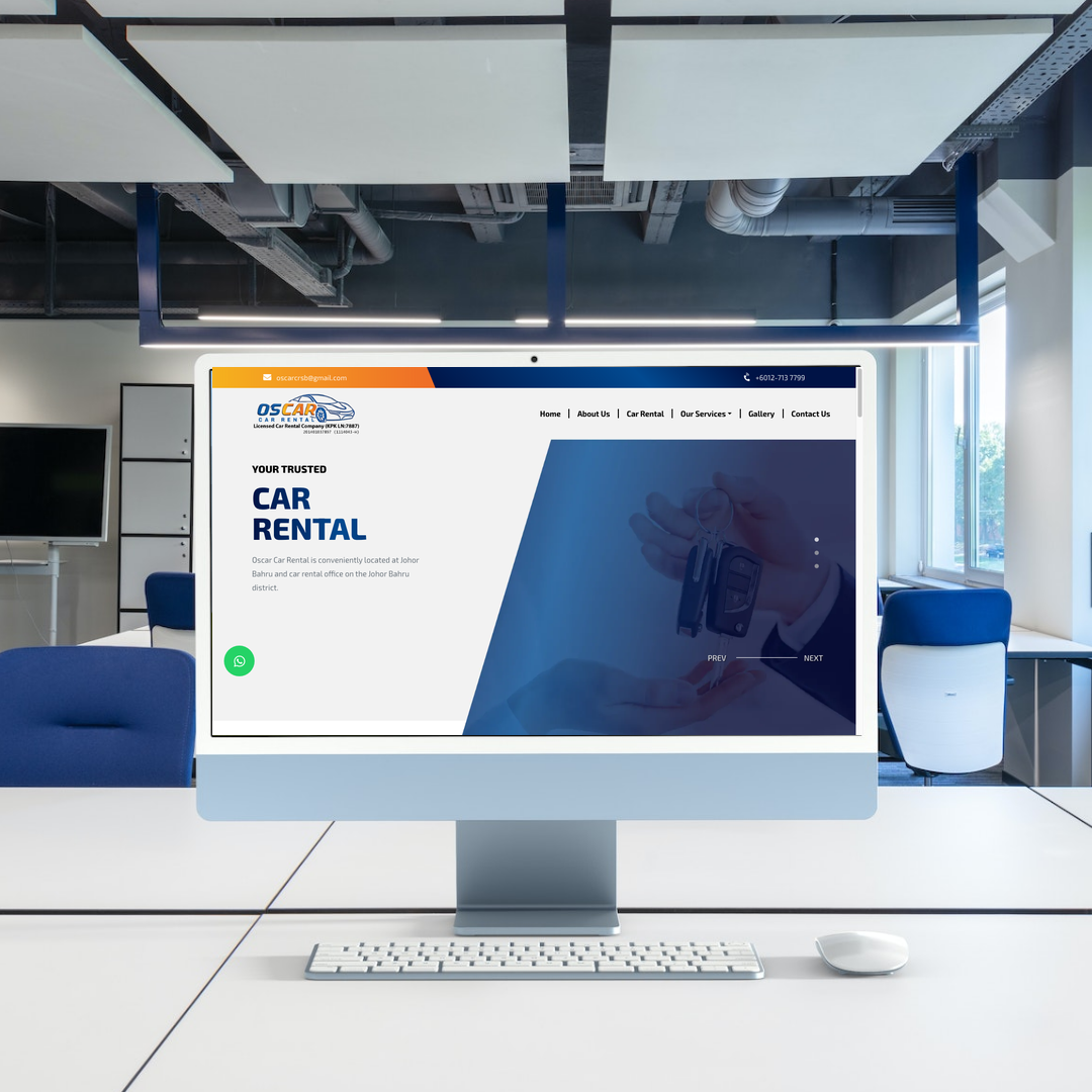 Oscar Car Rental Sdn. Bhd. Website Design & SEO Case Study | Premium Car Rental Service In in Johor