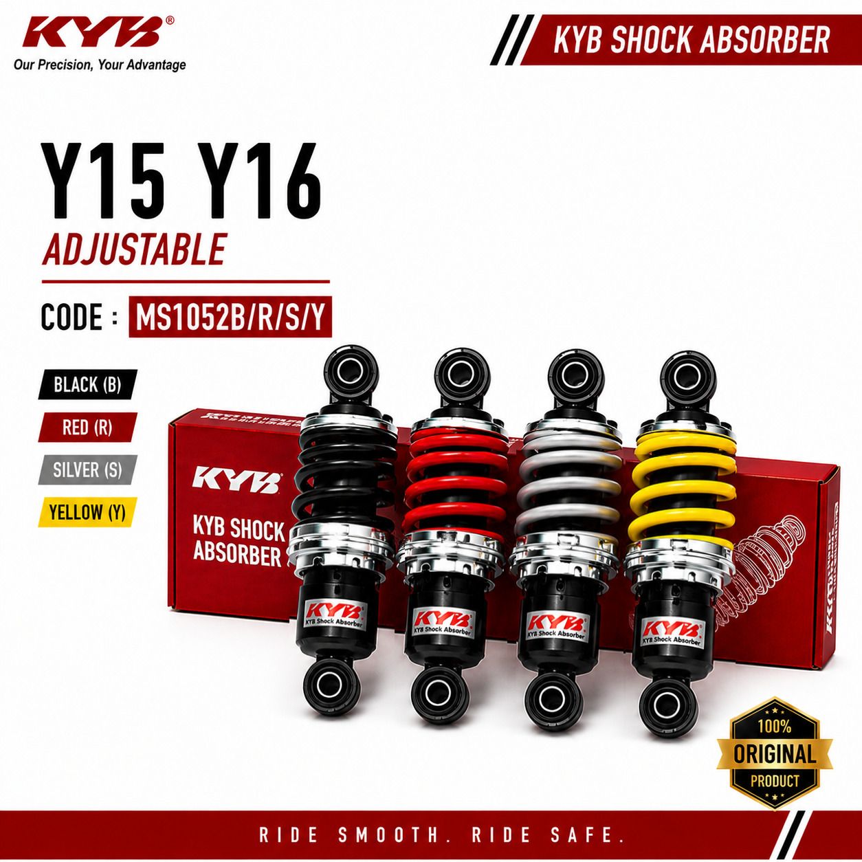 KAYABA Y15 Y16  ( Adjustable ) B17 BAX REAR ABSORBER (MS1052B/R/S/Y)